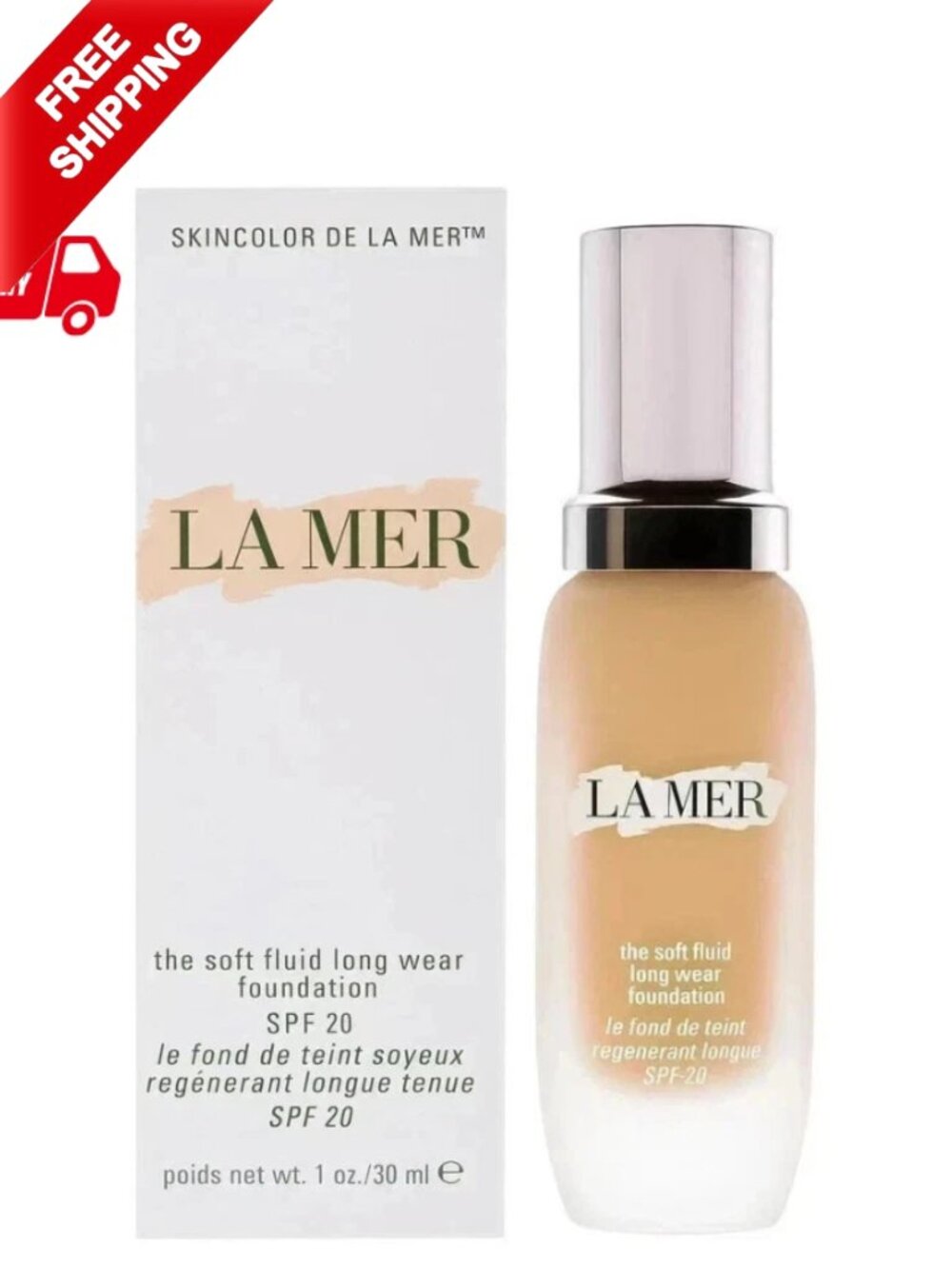 La Mer The Soft Fluid Long Wear Foundation Ivory 02 30 ml New Box